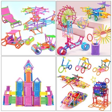 ZABAWKI DO BUDOWANIA KOLOROWE PUZZLE DLA DZIECI 3D WAND SMART