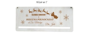 Адвент-календарь, табличка с гравировкой, ИМЯ, подставка ЭКО