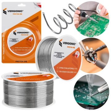 CYNA SPOIWO DO LUTOWANIA Z KALAFONIĄ STOP CYNY W ROLCE ROLKA SZPULA 1MM