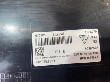 PORSCHE 911 992 ФОНАРЬ ЗАДНИЙ ПРАВЫЙ LED 992945092F