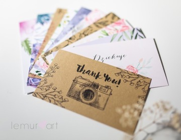 Набор благодарностей за фотосессию SUMMER PALMS на английском языке, 5 штук