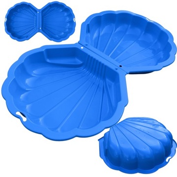 PIASKOWNICA PLASTIKOWA XXL 2w1 MUSZELKA ZAMYKANA