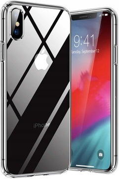 Etui do IPHONE X/XS Przezroczyste Slim + SZKŁO