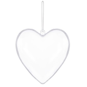 SERCE BOMBKA AKRYLOWA OZDOBA BOMBKI PLASTIK 12cm