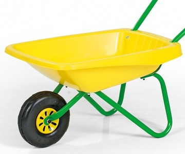 Taczka Plastikowa dla dzieci stalowa rama Żółta Rolly Toys 270873