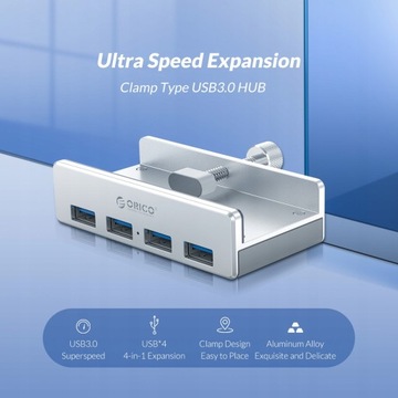 Koncentrator USB 3.0, bardzo szybka transmisja danych