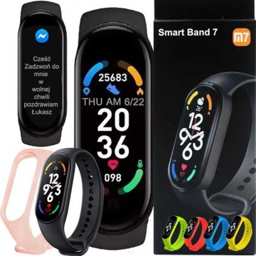 SMARTBAND M7 OPASKA SPORTOWA SMARTWATCH + 2 PASKI