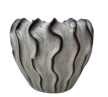 DONICZKA CERAMICZNA NIEBIESKA BIAŁA OSŁONKA 22x18