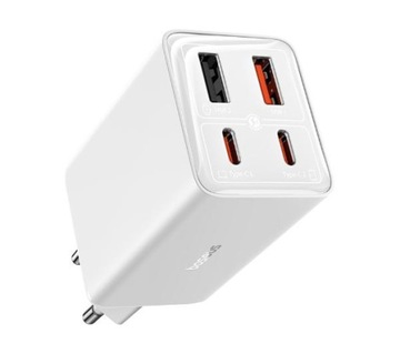 Универсальное зарядное устройство Baseus GaN6 Pro 2x USB-C + 2xUSB 65 Вт + КАБЕЛЬ