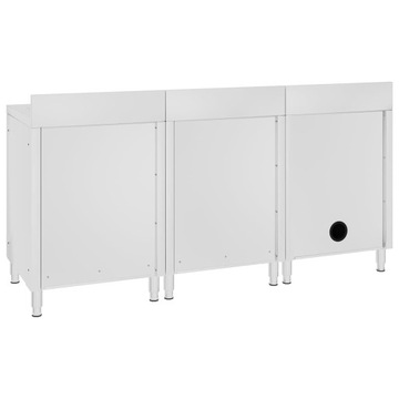 vidaXL Шкаф для кейтеринга с раковиной 180x60x96 см Нержавеющая сталь