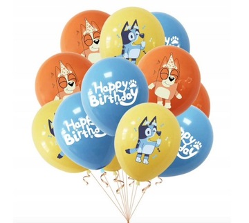 ZESTAW BALONÓW BLUE BINGO 15 SZT BALONY URODZINOWY