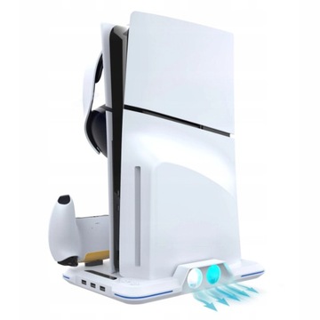 Подставка iPega Cooling Station RGB для Sony PS5 Slim с зарядными площадками