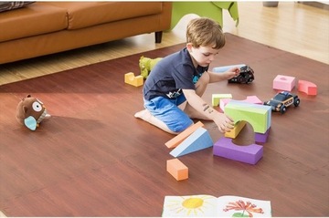 КОВРИК из ПЕНЫ ТЕМНОЕ ДЕРЕВО 3D ПЕННЫЙ ПАЗЛ