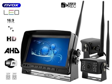 АВТОМОБИЛЬНЫЙ МОНИТОР 2x БЕСПРОВОДНАЯ КАМЕРА AHD