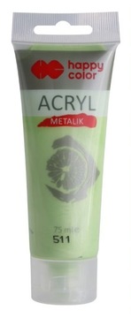 Farba akrylowa HAPPY COLOR 75ml LIMONKA METALIK