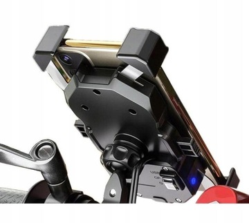 Держатель для телефона на мотоцикле с разъемом USB-C и зарядным устройством для индукционного кабеля