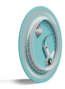 Круглое светодиодное зеркало в черной раме, 60см ЛОФТ