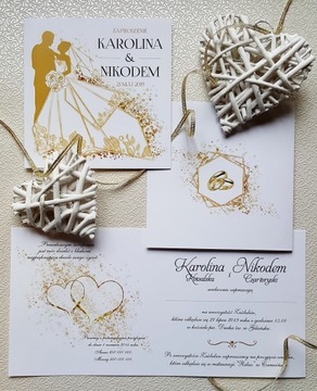 КЛАССИЧЕСКИЕ ГЛАМУРНЫЕ СВАДЕБНЫЕ ПРИГЛАШЕНИЯ «ЗП»