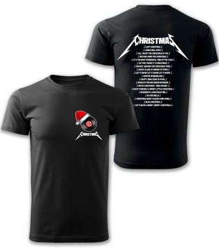KOSZULKA T-SHIRT CZARNA MĘSKA PREZENT NA ŚWIĘTA ŚWIĄTECZNE PIOSENKI L