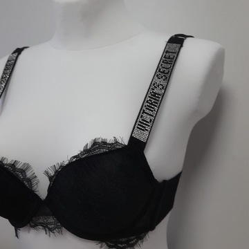 Victoria's Secret komplet bielizny czarny rozmiar 75B