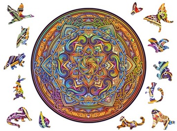 Puzzle Drewniane Premium dla dorosłych Mandala Doskonała Harmonia L 200 el
