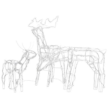 3 РОЖДЕСТВЕНСКИХ ОЛЕНЯ С 229 СВЕТОДИОДНЫМИ ЛАМПАМИ