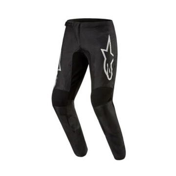 SPODNIE MOTOCYKLOWE ALPINESTARS MX FLUID CZARNO SREBNE 32 CROSS/ENDURO