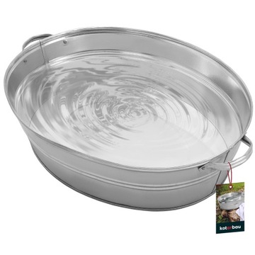 ОЦИНКОВАННАЯ ЧАША 27Л ЧАША ДЛЯ ВАННЫ ЦВЕТОЧНЫЙ ГОРШОК СТАЛЬНОЙ ОВАЛЬНЫЙ ЦВЕТОЧНЫЙ ГОРШОК ЦВЕТЫ ВОДА