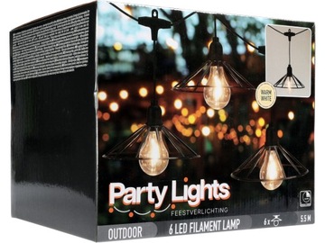 GIRLAND Светильники для патио 6 светодиодов Outdoor TIMER - 5,5 м