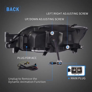 KOMBINOVANÝ SVĚTLOMET FULL LED DO SVĚTLA PŘEDNÍ SUBARU IMPREZA WRX STI 2008-2014