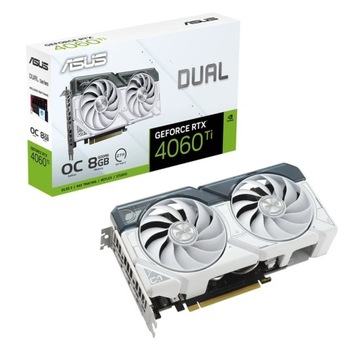 Видеокарта ASUS Dual GeForce RTX 4060 Ti 8 ГБ OC белая