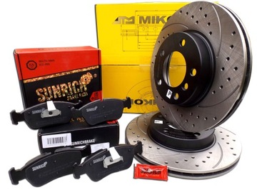 TARCZE Hamulcowe KLOCKI PRZÓD DO BMW 3 E46 300mm NAWIERCANE