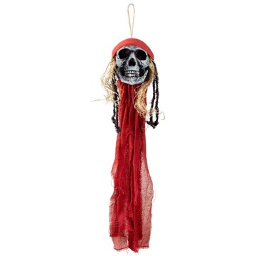 CZASZKA PIRATA DEKORACJA WISZĄCA 90CM HALLOWEEN