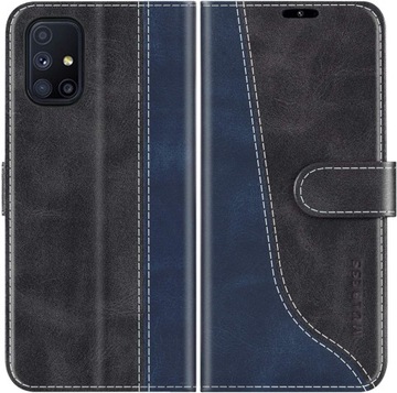 Mulbess Etui z klapką portfel do Samsung Galaxy M51 ekoskóra