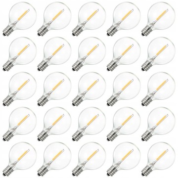 Żarówka LED G40 25 sztuk Gniazdo bazowe E12