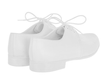 TŁOCZONE BIAŁE CHŁOPIĘCE PÓŁBUTY KOMUNIJNE PL r 39