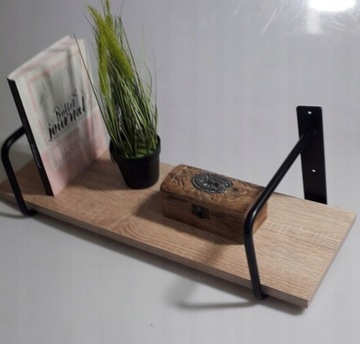 PÓŁKA ścienna wisząca 120x20cm +2 wsporniki Belt