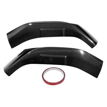 Пара накладок на сплиттер переднего бампера, сухое волокно 6T.