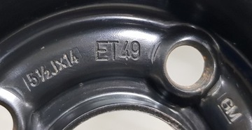 KOLO DOJEZDOVÉ DOJEZDOVDOJEZDOVÉ 14'' OPEL CORSA C ASTRA G 5.5" X 14" 4X100 ET 49