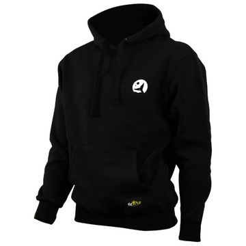 Bluza Wędkarska Z Kapturem Z Nadrukiem Logo Moonfin Czarna r. M