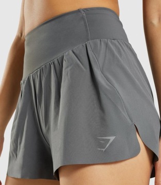 GYMSHARK SPODENKI SPORTOWE KRÓTKIE SZARE LOGO M 0Z4G9_B*