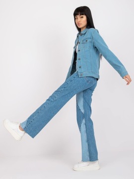 Kurtka damska jeansowa z zapięciem na guziki - XL