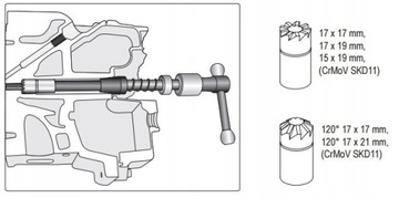 НАБОР ФРЕЗЕРОВ YATO ДЛЯ СЕДЕЛ ДИЗЕЛЬНЫХ ИНЖЕКТОРОВ COMMON RAIL YT-17625