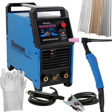 Spawarka TIG AC DC 200 A Sherman DIGITIG LCD PULS