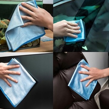 Ściereczka z mikrofibry do szyb luster 30x40cm 300gsm bez smug i zarysowań