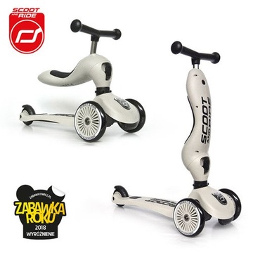 SCOOTANDRIDE Highwaykick1 2в1 1-5 лет Ясень + шлем