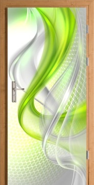 NOWOCZESNA OKLEINA FOLIA NA DRZWI FALA ABSTRAKCJA