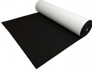 Filc SAMOPRZYLEPNY CZARNY 3 mm twardy bardzo gruby 50cmx 100cm