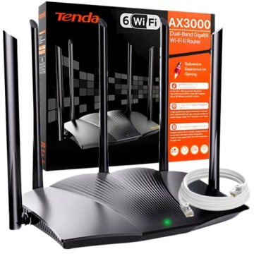 Tenda RX12 Pro Router AX3000 Wi-Fi 6 Dual-Band Gigabit, Mu-mimo, WPA3
