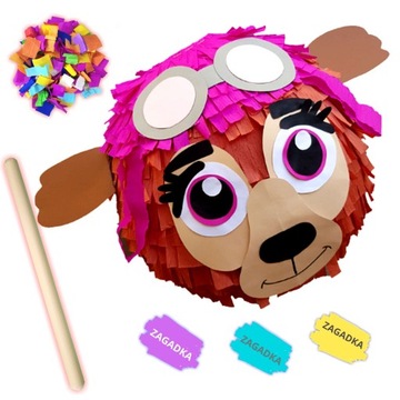 PINIATA SKYE GŁOWA NA URODZINY PINATA PSI PATROL
